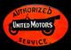 Panneau émaillé Porcelain United Motors 42x26 Pouces Double Face