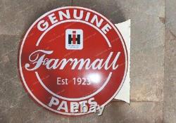 Panneau émaillé Porcelian Farmall Taille 18x20,5 pouces Double face avec flasque