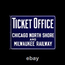 Panneau émaillé de billetterie en porcelaine 30x18 pouces double face