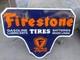 Panneau émaillé De Pneus Firestone En Porcelaine 36 Pouces Double Face