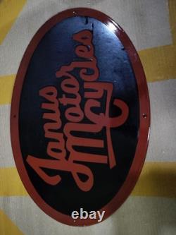 Panneau émaillé en porcelaine Janus Motor 36x24 pouces double face