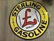 Panneau émaillé En Porcelaine Sterling Gasoline 30x30 Pouces Double Face