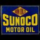 Panneau émaillé En Porcelaine Sunoco 30x20 Pouces Double Face