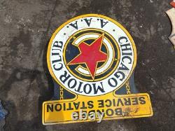 Panneau émaillé en porcelaine de Chicago 36x30 pouces double face