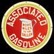Panneau émaillé En Porcelaine De L'essence Associated Gasoline, 36 Pouces, Double Face