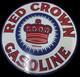 Panneau émaillé En Porcelaine Rouge Couronne 30x30 Pouces Double Face
