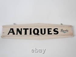 Panneau en Bois Vintage Recto Verso ANTIQUITÉS
