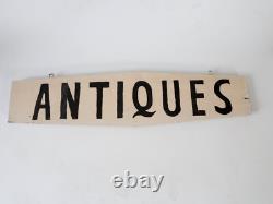 Panneau en Bois Vintage Recto Verso ANTIQUITÉS
