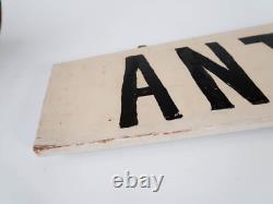 Panneau en Bois Vintage Recto Verso ANTIQUITÉS