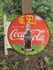 Panneau En Porcelaine Émaillée Double-face Vintage Coca-cola Nous Vendons Du Coca 17