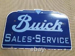 Panneau en émail Buick en porcelaine Taille 28 pouces double face