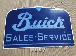 Panneau en émail Buick en porcelaine Taille 28 pouces double face