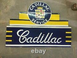 Panneau en émail Cadillac en porcelaine 36x24 pouces double face