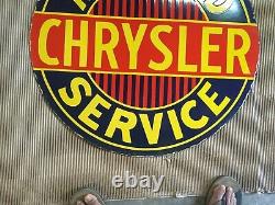 Panneau en émail Chrysler en porcelaine 36x36 pouces double face