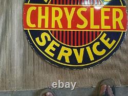 Panneau en émail Chrysler en porcelaine 36x36 pouces double face