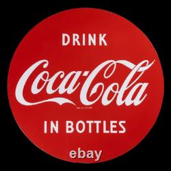 Panneau en émail Coca-Cola en porcelaine 30x30 pouces double face