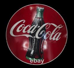 Panneau en émail Coca-cola en porcelaine 30x30 pouces double face