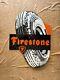 Panneau En émail Firestone En Porcelaine, Taille 26 X 36 Pouces, à Double Face Avec Rebord