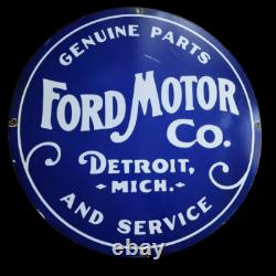 Panneau en émail Porcelain Ford Motor 30x30 pouces double face