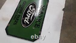 Panneau en émail Porcelaine Ford 33x20 pouces Double Face