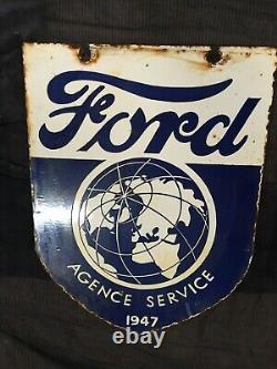 Panneau en émail de Ford en porcelaine 24x16 pouces double face