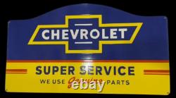 Panneau en émail de porcelaine Chevrolet 36x20 pouces double face