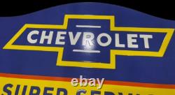 Panneau en émail de porcelaine Chevrolet 36x20 pouces double face