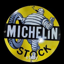 Panneau en émail de porcelaine Double Face de 30 pouces de la marque Michelin