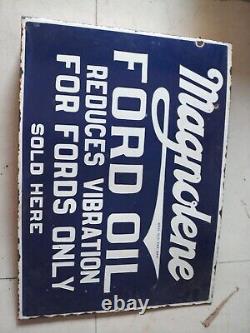 Panneau en émail de porcelaine Magnolene 18x24 pouces double face avec rebord