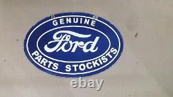 Panneau en émail de porcelaine de pièces authentiques Ford 36x24 pouces double face