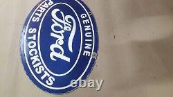 Panneau en émail de porcelaine de pièces authentiques Ford 36x24 pouces double face