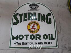 Panneau en émail en porcelaine stérling 22x24 pouces double face