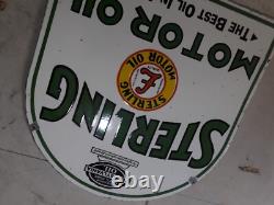 Panneau en émail en porcelaine stérling 22x24 pouces double face