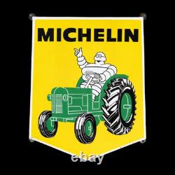 Panneau en émail porcelaine Michelin 32x18 pouces double face