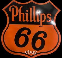 Panneau en émail porcelaine Phillips 66 30x30 pouces double face