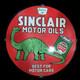 Panneau En émail Porcelaine Sinclair Motor Oil 30x30 Pouces Double Face