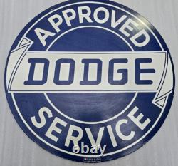 Panneau en émail porcelaine approuvé par Dodge, 30 pouces, double face