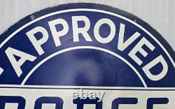 Panneau en émail porcelaine approuvé par Dodge, 30 pouces, double face