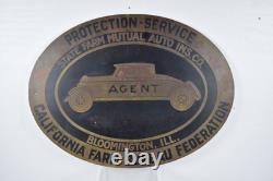 Panneau en laiton double face de l'assurance automobile State Farm Mutual