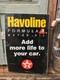 Panneau En Métal Havoline Motor Oil Texaco Vintage 24in X 36in Double Face Station-service