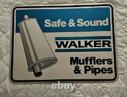 Panneau en métal double face Vintage Safe & Sound Walker Mufflers & Pipes 18 X 24