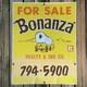 Panneau En Métal Double Face De Bonanza Realty Des Années 1950, Publicité Immobilière 28x22