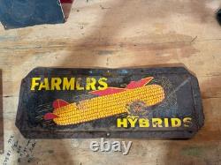 Panneau en métal vintage double face Farmers Pride 7x18