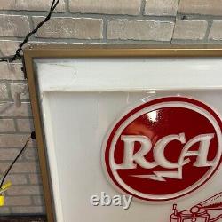 Panneau en plastique double face de radio-télévision Vintage RCA Victor