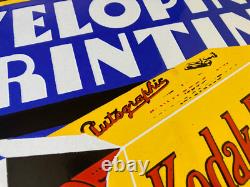 Panneau en porcelaine Kodak Développement et impression de film recto verso en métal suspendu