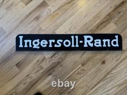 Panneau en porcelaine à double face vintage Ingersoll Rand