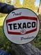 Panneau En Porcelaine De Station-service Texaco Produits De Confiance Double Face Vintage 24