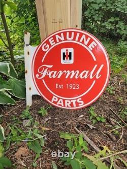 Panneau en porcelaine double face Vintage Farmall International Harvester