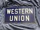 Panneau En Porcelaine Double Face D'origine Vintage Western Union Des Années 1950