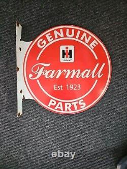 Panneau en porcelaine vintage Farmall double face International Harvester